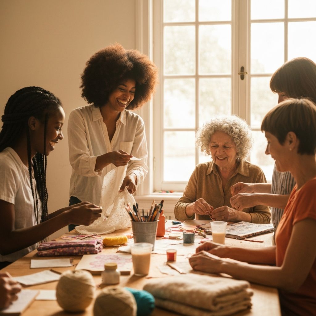 Caixa de artesanato mensal com pintura, aquarela, lettering e mandalas para autocuidado